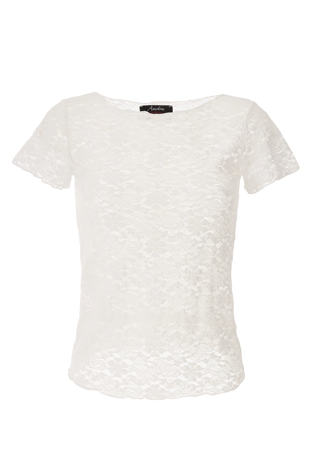 Aniston CASUAL T-Shirt aus floraler Häkelspitze