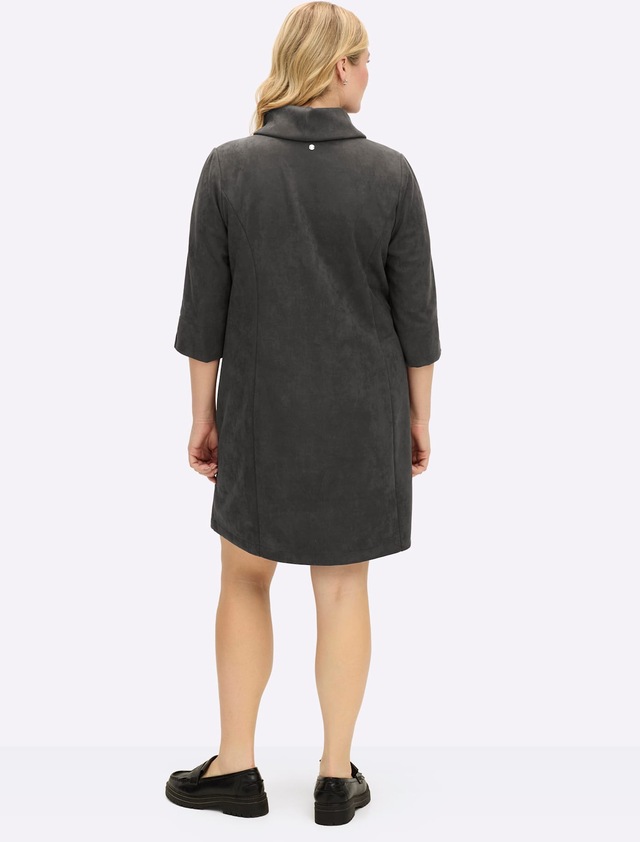 Sheego A-Linien-Kleid »Velours-Kleid«