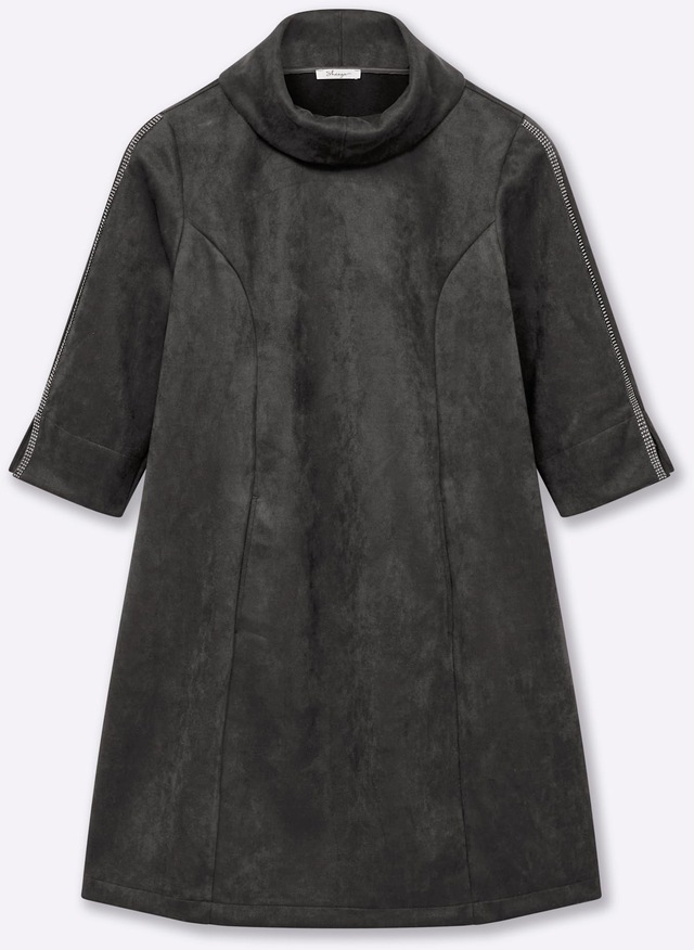 Sheego A-Linien-Kleid »Velours-Kleid«