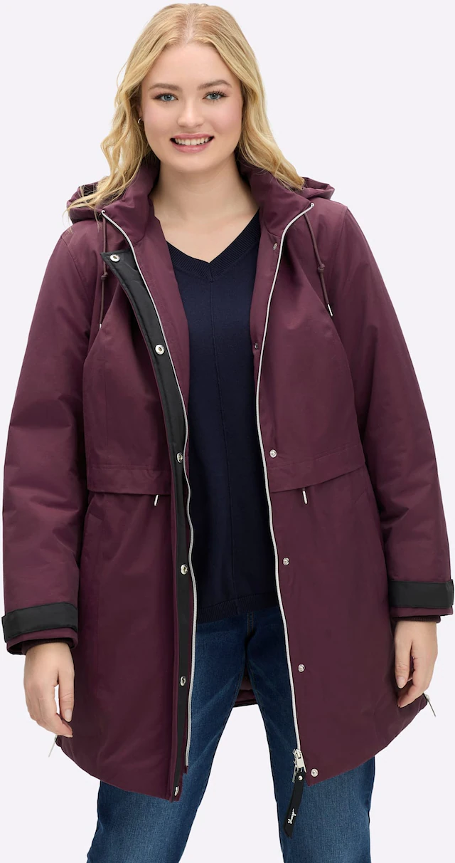 Sheego Langjacke mit Kapuze