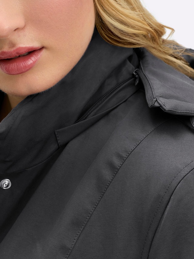 Sheego Langjacke mit Kapuze