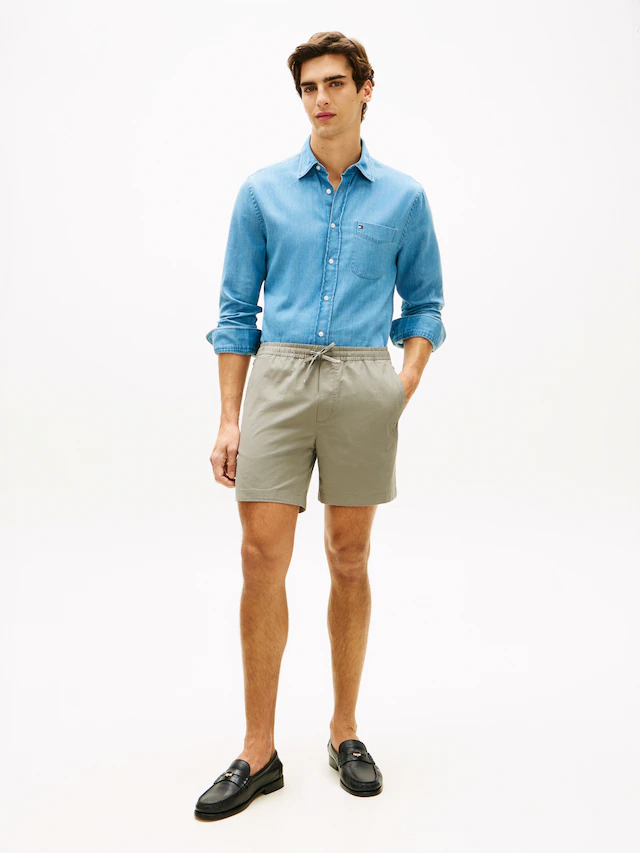 Tommy Hilfiger Shorts »DOVER POPLIN« aus Paper-Touch-Baumwolle, elastischer Bund
