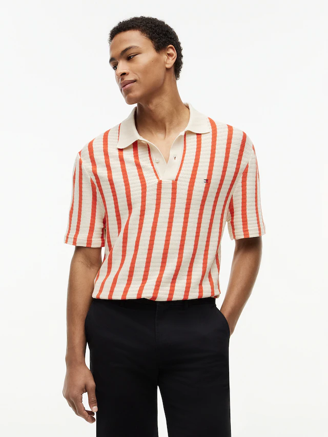 Tommy Hilfiger Poloshirt »OPEN KNIT RELAXED FIT POLO« aus Lochstrick, relaxed