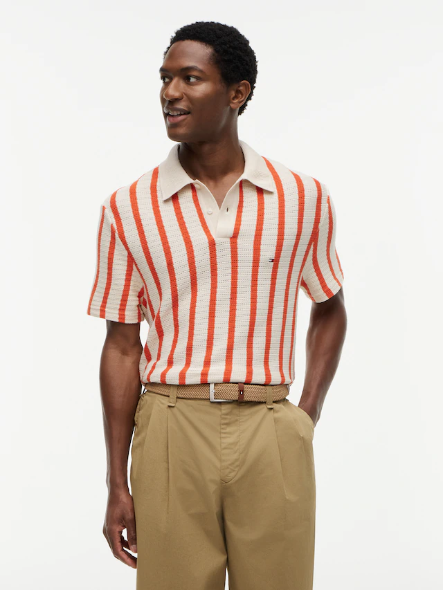 Tommy Hilfiger Poloshirt »OPEN KNIT RELAXED FIT POLO« aus Lochstrick, relaxed