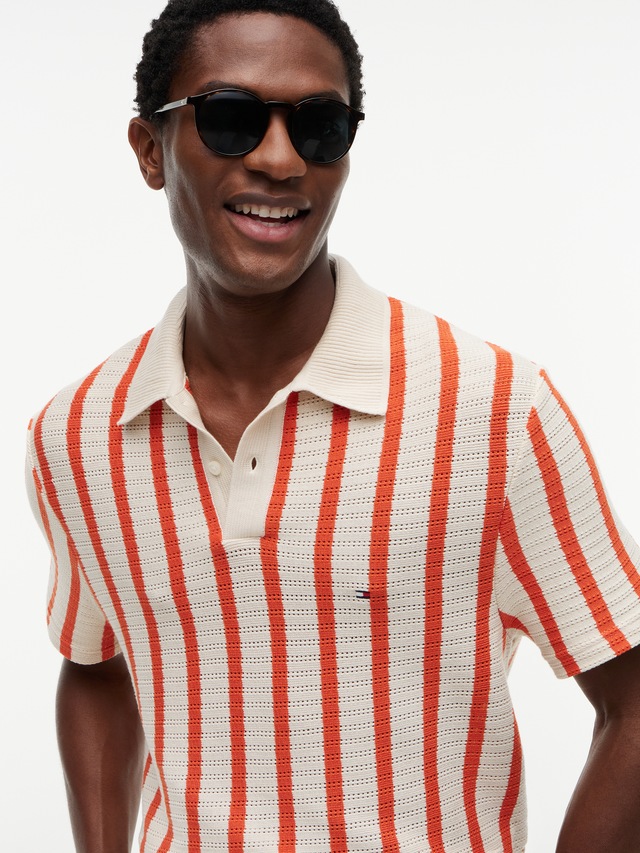 Tommy Hilfiger Poloshirt »OPEN KNIT RELAXED FIT POLO« aus Lochstrick, relaxed