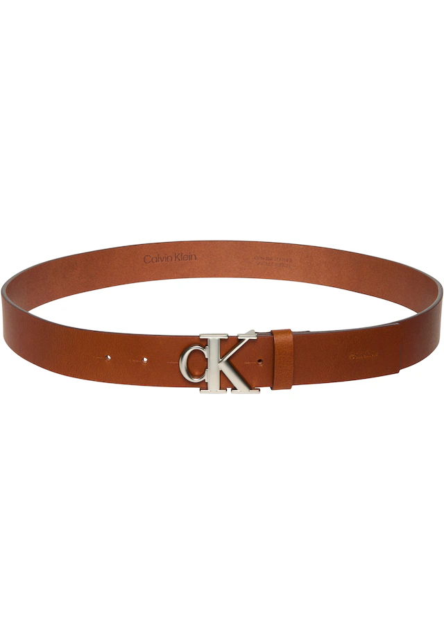 Calvin Klein Ledergürtel »CK BUCKLE SMOOTH 35MM« Größenverstellbar mit Metallschließe