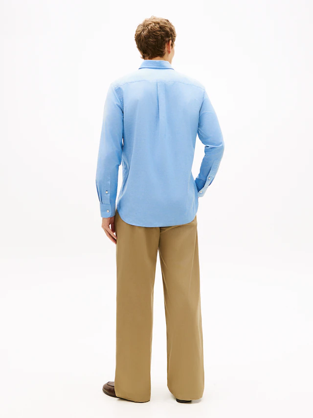 Tommy Hilfiger Langarmhemd »LIGHT OXFORD SOLID Slim Fit«