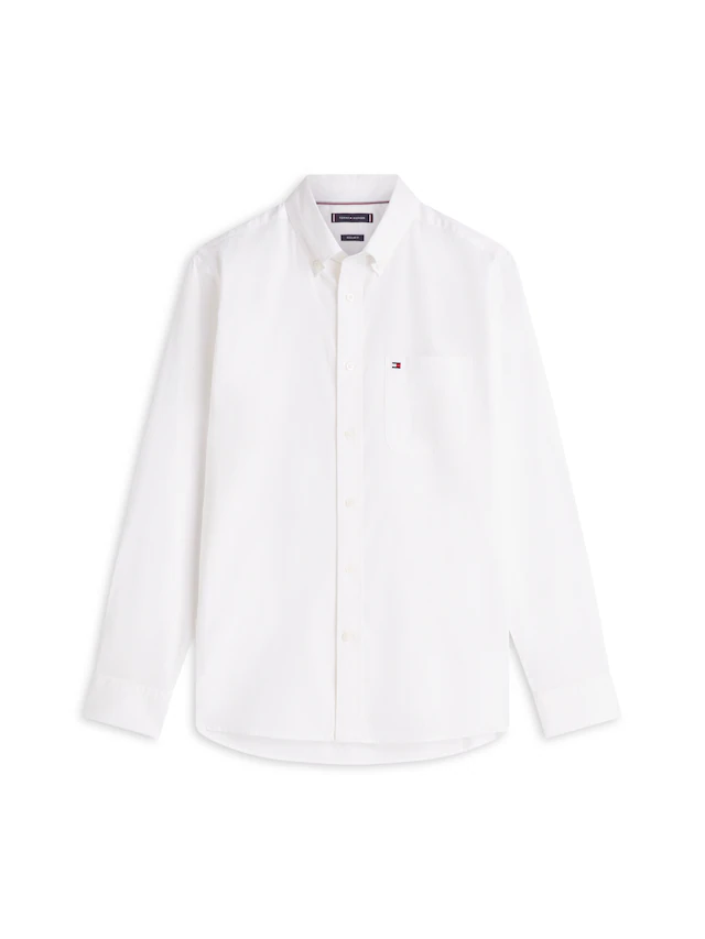 Tommy Hilfiger Langarmhemd »LIGHT OXFORD SOLID Slim Fit«