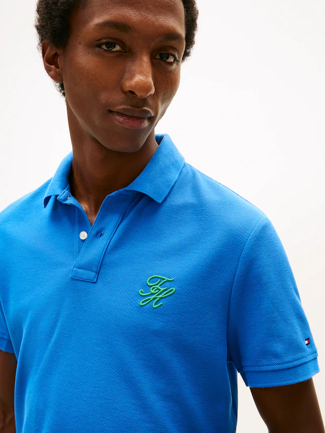 Tommy Hilfiger Poloshirt »TH SCRIPT REGULAR« aus Piqué mit Logo