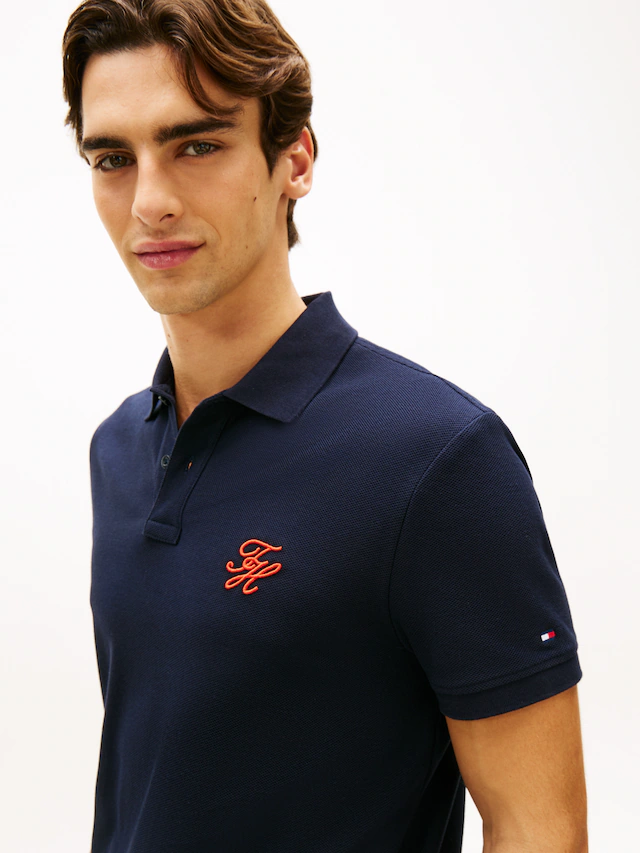 Tommy Hilfiger Poloshirt »TH SCRIPT REGULAR« aus Piqué mit Logo