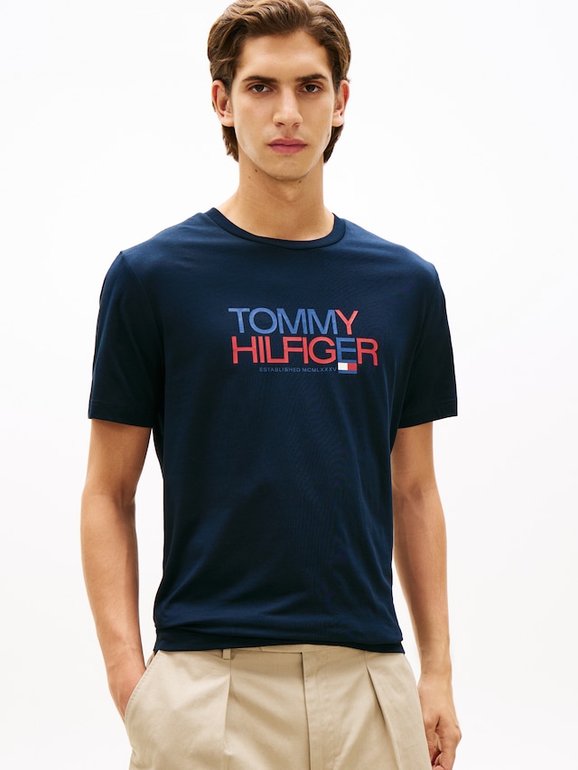 Tommy Hilfiger T-Shirt »BRAND LOVE BIG TEXT« Regular fit mit Rundhalsausschnitt