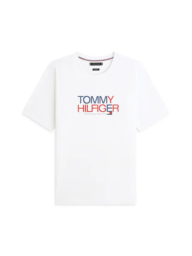 Tommy Hilfiger T-Shirt »BRAND LOVE BIG TEXT« Regular fit mit Rundhalsausschnitt