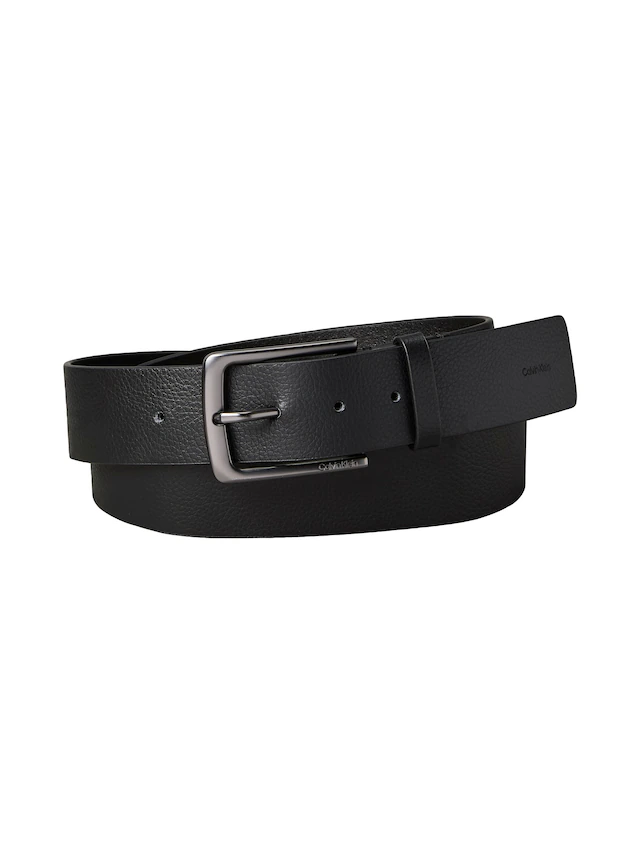 Calvin Klein Ledergürtel »WARMTH BUCKLE PEBBLE 35MM FIXED« Größenverstellbar mit Metallschließe