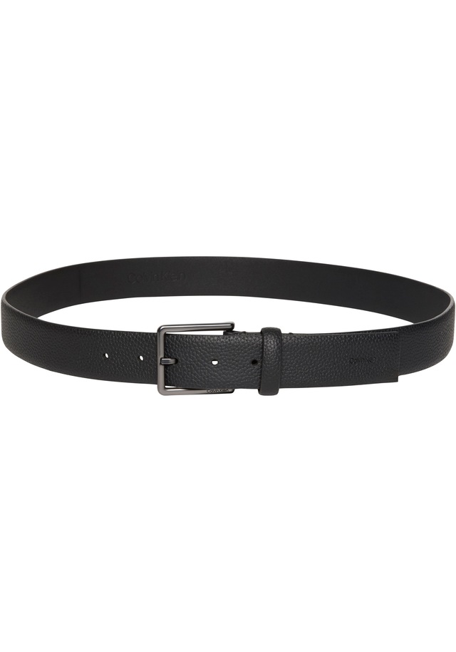 Calvin Klein Ledergürtel »WARMTH BUCKLE PEBBLE 35MM FIXED« Größenverstellbar mit Metallschließe