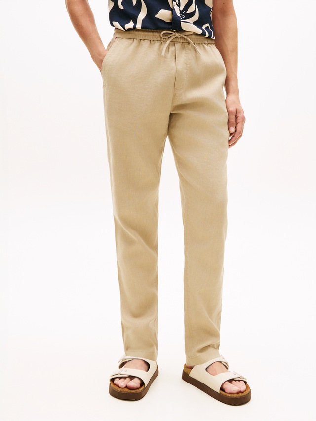 Tommy Hilfiger Chinohose »HARLEM PO SORONA LINEN« Tapered Leg Fit, aus Leinenmix, teilelastischer Bund