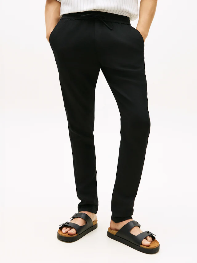 Tommy Hilfiger Chinohose »HARLEM PO SORONA LINEN« Tapered Leg Fit, aus Leinenmix, teilelastischer Bund