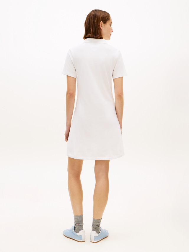 Tommy Hilfiger Polokleid »TH SCRIPT OPEN-NK POLO DRS« mit Knopfleiste