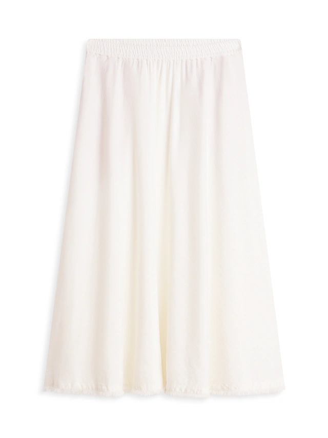 Tommy Hilfiger A-Linien-Rock »VIS/LINEN VOLUME MIDI SKIRT« Leinen-Mix mit feinen Falten, Relaxed Fit