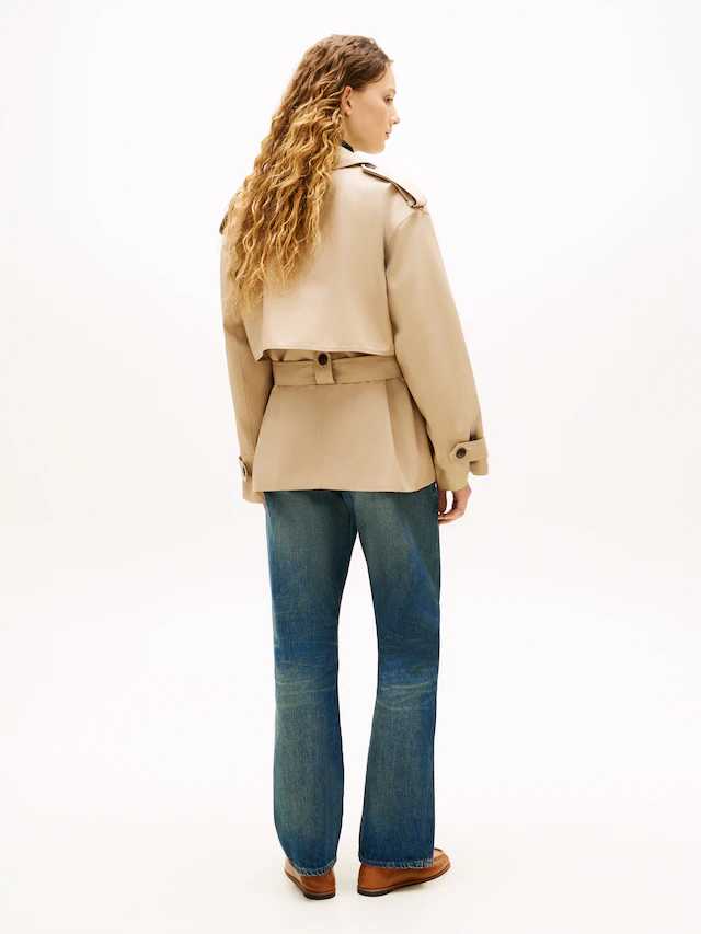 Tommy Hilfiger Kurzjacke »COTTON SHORT TRENCH« Baumwolle, Trenchcoat Style