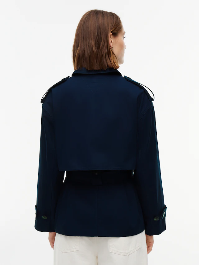Tommy Hilfiger Kurzjacke »COTTON SHORT TRENCH« Baumwolle, Trenchcoat Style