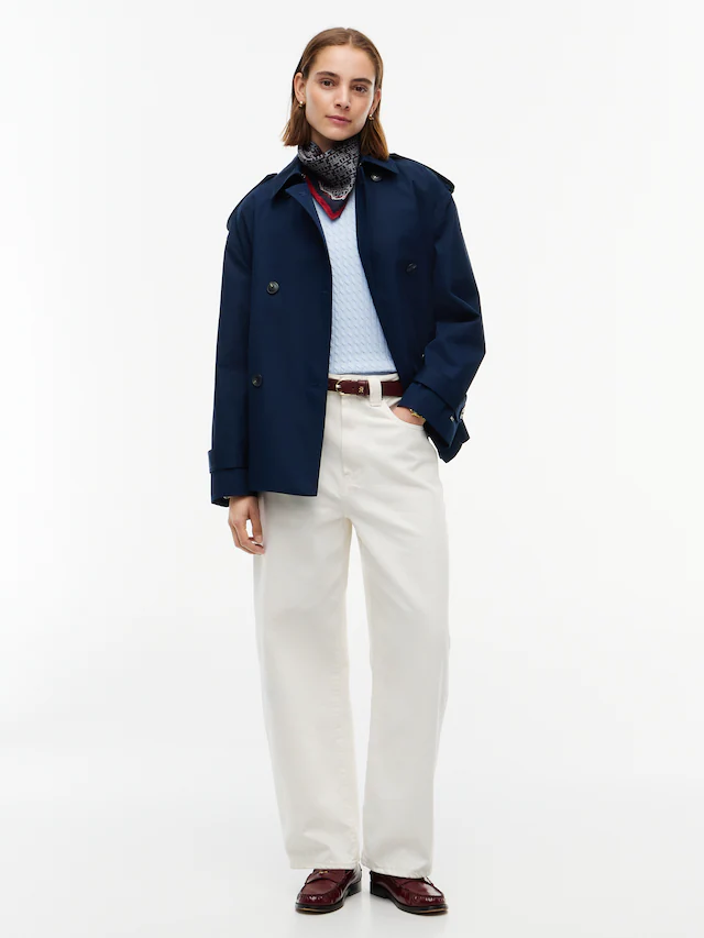 Tommy Hilfiger Kurzjacke »COTTON SHORT TRENCH« Baumwolle, Trenchcoat Style