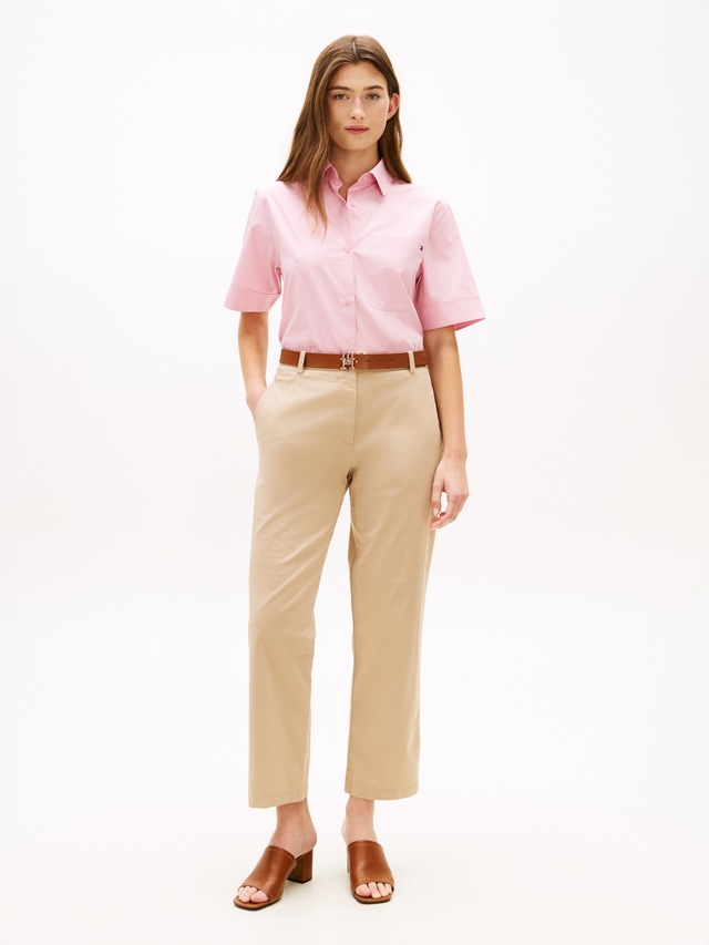 Tommy Hilfiger Chinohose »CO GMD SLIM STRAIGHT CHINO« mit mittlerer Leibhöhe