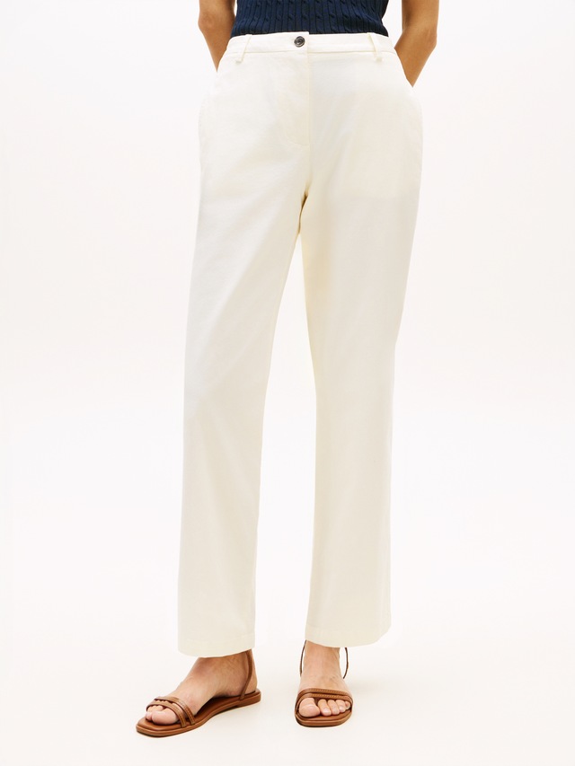 Tommy Hilfiger Chinohose »CO GMD SLIM STRAIGHT CHINO« mit mittlerer Leibhöhe