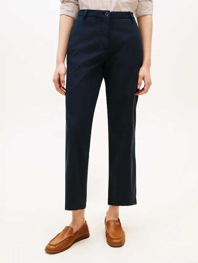 Tommy Hilfiger Chinohose »CO GMD SLIM STRAIGHT CHINO« mit mittlerer Leibhöhe