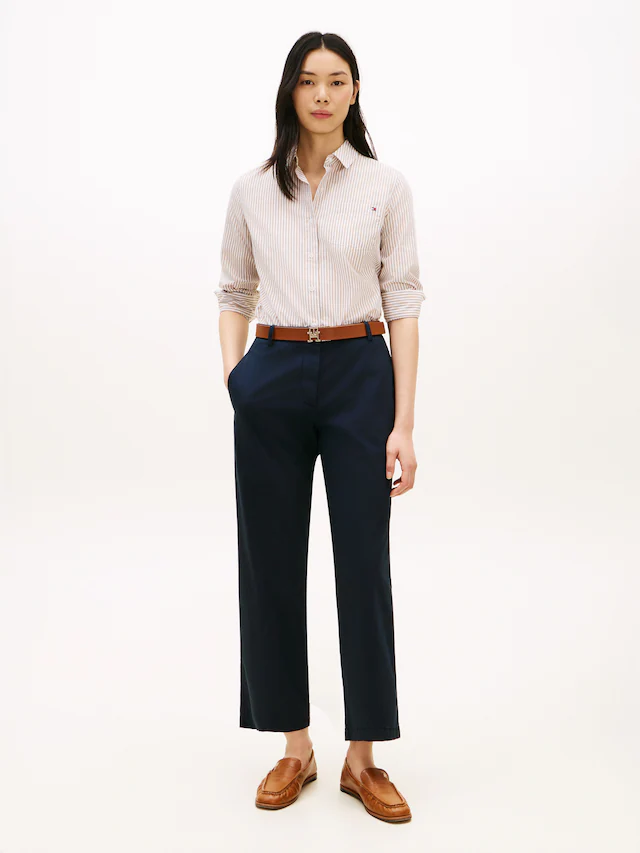 Tommy Hilfiger Chinohose »CO GMD SLIM STRAIGHT CHINO« mit mittlerer Leibhöhe