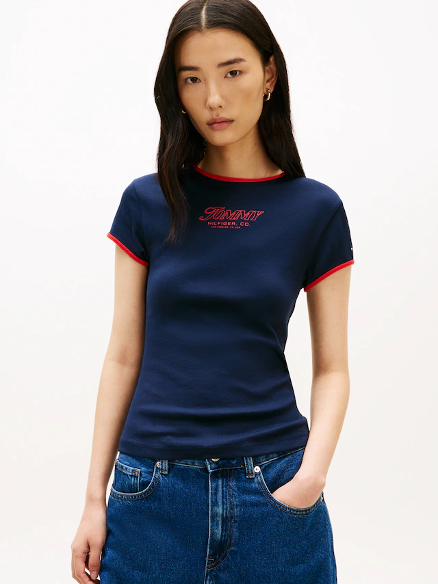 Tommy Hilfiger Kurzarmshirt »TILT GRAPHIC SLIM C-NK SS TEE«