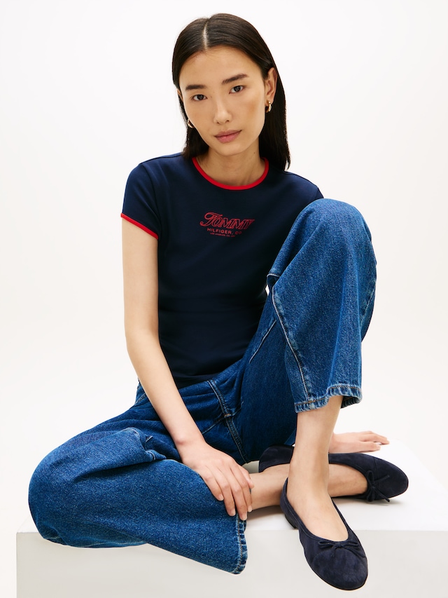 Tommy Hilfiger Kurzarmshirt »TILT GRAPHIC SLIM C-NK SS TEE«
