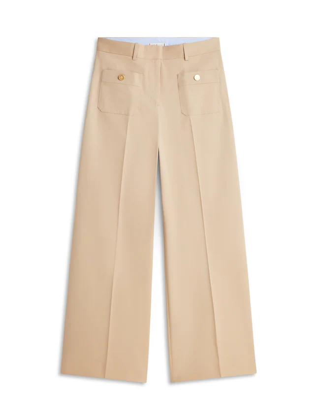 Tommy Hilfiger Chinohose »PREPPY COTTON WIDE LEG CHINO« mit Bügelfalten, Mid Rise