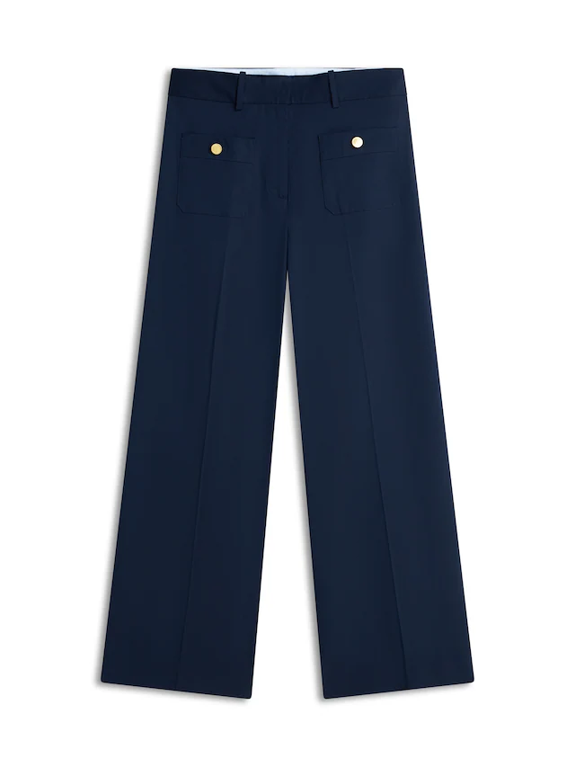Tommy Hilfiger Chinohose »PREPPY COTTON WIDE LEG CHINO« mit Bügelfalten, Mid Rise