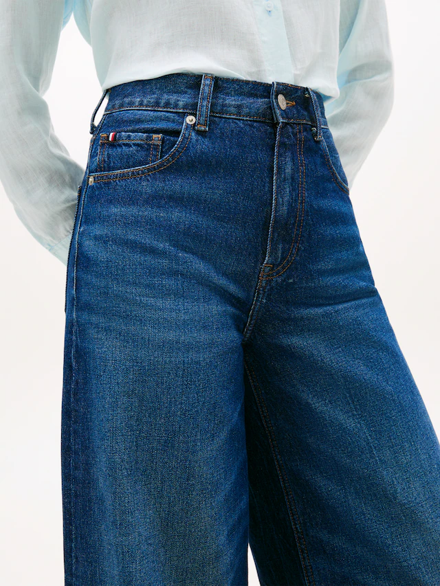 Tommy Hilfiger Weite Jeans »DNM NEW DOREEN 70'S WIDE LEG HW« Baumwolle, lässig geschnitten, wide fit, high waist