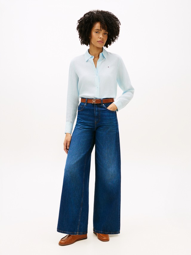 Tommy Hilfiger Weite Jeans »DNM NEW DOREEN 70'S WIDE LEG HW« Baumwolle, lässig geschnitten, wide fit, high waist