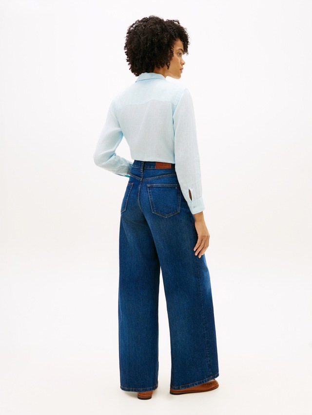 Tommy Hilfiger Weite Jeans »DNM NEW DOREEN 70'S WIDE LEG HW« Baumwolle, lässig geschnitten, wide fit, high waist