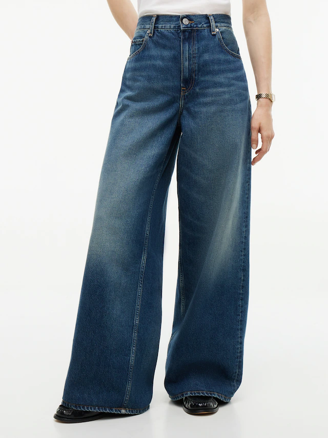 Tommy Hilfiger Weite Jeans »DNM NEW DOREEN 70'S WIDE LEG HW« Baumwolle, lässig geschnitten, wide fit, high waist