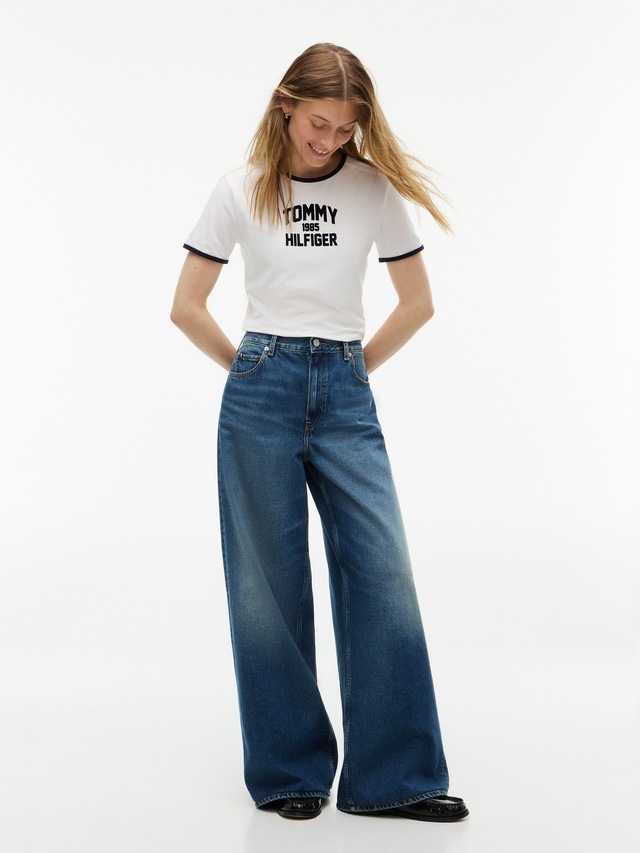 Tommy Hilfiger Weite Jeans »DNM NEW DOREEN 70'S WIDE LEG HW« Baumwolle, lässig geschnitten, wide fit, high waist
