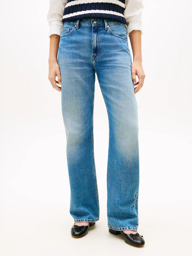 Tommy Hilfiger Straight-Jeans mit dezenter Logostickerei