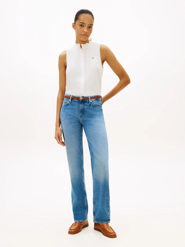 Tommy Hilfiger Straight-Jeans mit dezenter Logostickerei