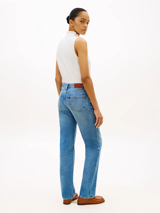 Tommy Hilfiger Straight-Jeans mit dezenter Logostickerei