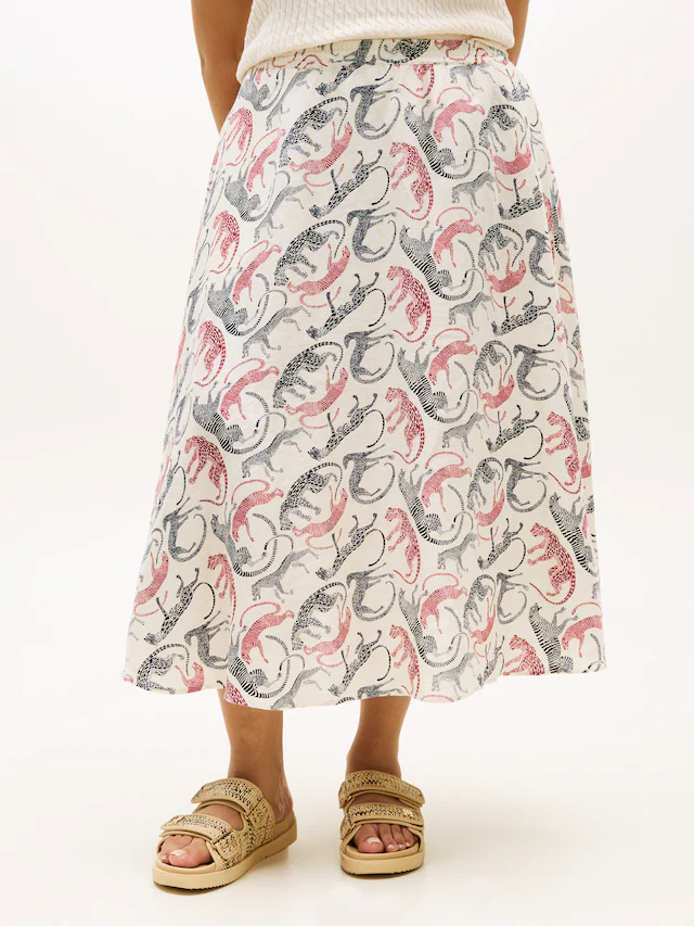 Tommy Hilfiger Curve A-Linien-Rock »CRV ESS LINEN FLARE SKIRT« in großen Größen, ausgestellte Form