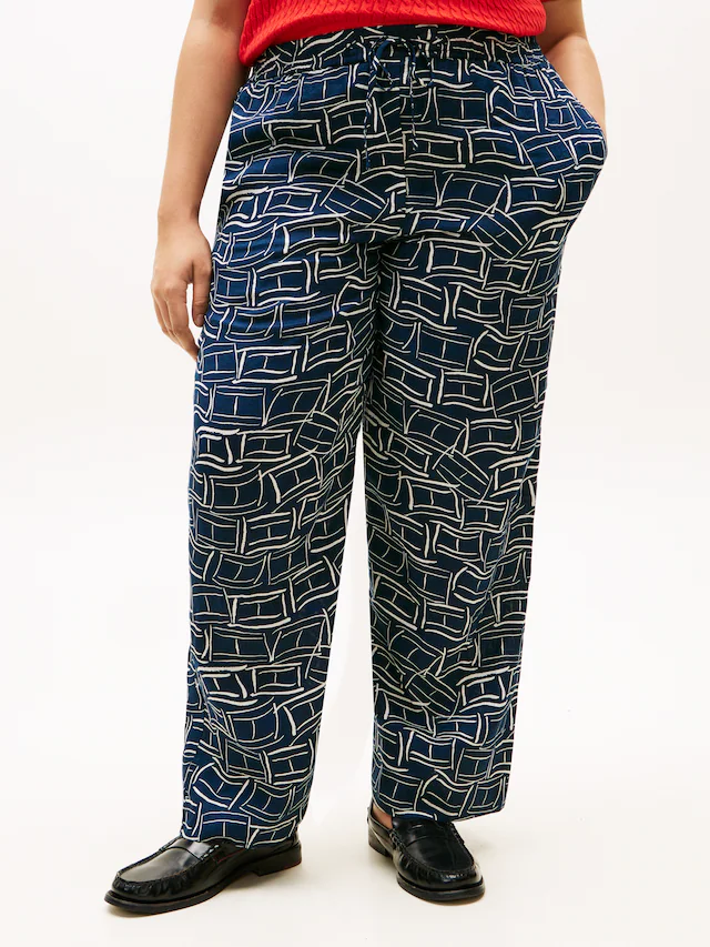 Tommy Hilfiger Curve Stoffhose »CRV ESS LINEN PULL ON PANTS« in großen Größen