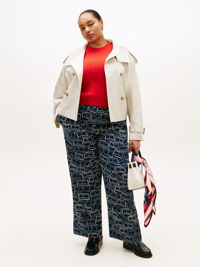 Tommy Hilfiger Curve Stoffhose »CRV ESS LINEN PULL ON PANTS« in großen Größen