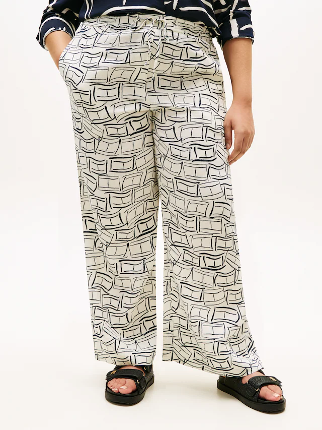 Tommy Hilfiger Curve Stoffhose »CRV ESS LINEN PULL ON PANTS« in großen Größen