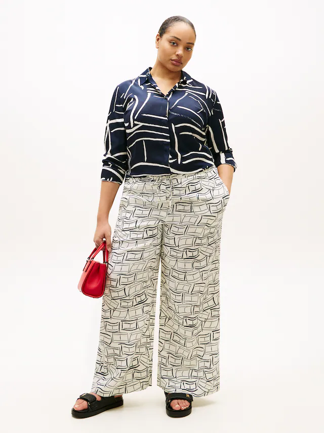 Tommy Hilfiger Curve Stoffhose »CRV ESS LINEN PULL ON PANTS« in großen Größen