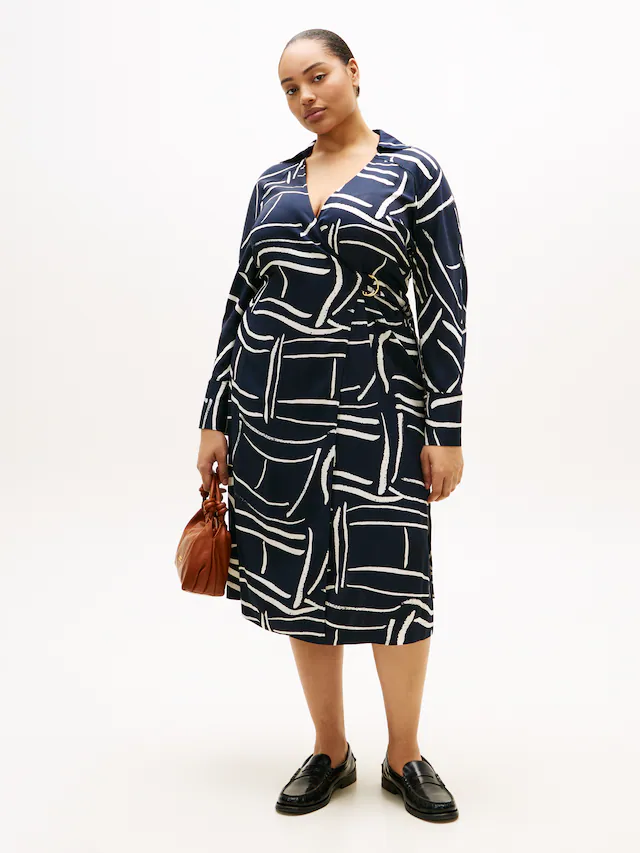 Tommy Hilfiger Curve Shirtkleid »CRV VIS TWILL MIDI SHIRT DRS LS« in großen Größen