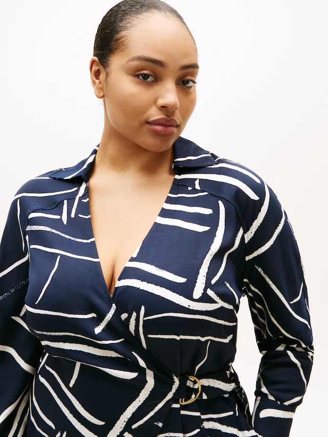 Tommy Hilfiger Curve Shirtkleid »CRV VIS TWILL MIDI SHIRT DRS LS« in großen Größen