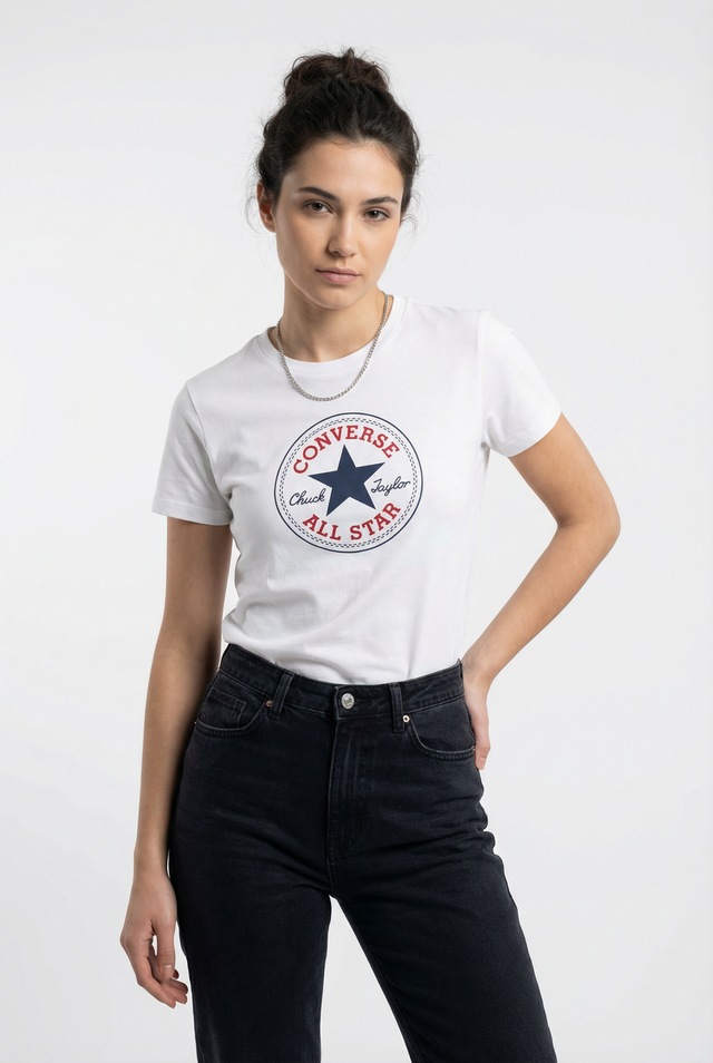 Converse T-Shirt »CHUCK PATCH TEE« Kurzarm, aus Baumwolle, in den Größen XS bis XXL