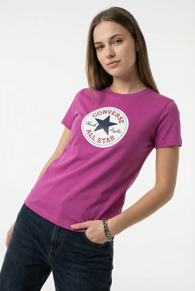 Converse T-Shirt »CHUCK PATCH TEE« Kurzarm, aus Baumwolle, in den Größen XS bis XXL